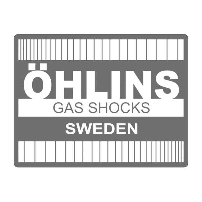 Öhlins Retro sticker white