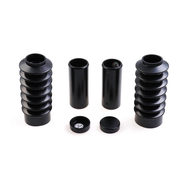 CULT-WERK, 6-PIECE FORK TUBE COVER KIT. SHORT. BLACK