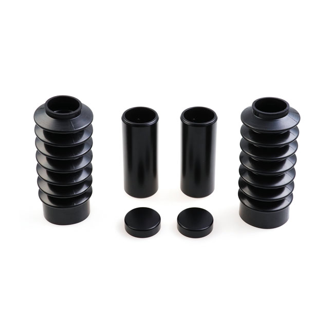 CULT-WERK, 6-PIECE FORK TUBE COVER KIT. SHORT. BLACK