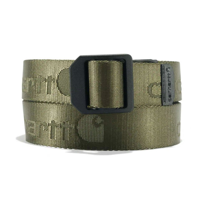 CARHARTT NYLON WEBBING LADDER LOCK BELT ARMY GREEN