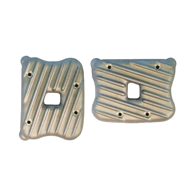 EMD, Sportster Ribster rocker cover set. Raw