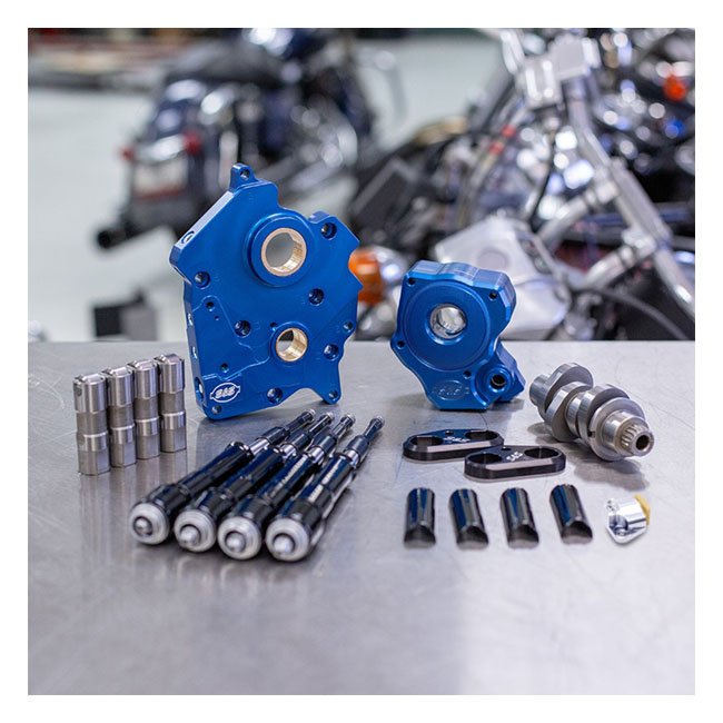S&S, CAM CHEST KIT M8 - CHAIN DRIVE, OIL COOLED. BLACK PC