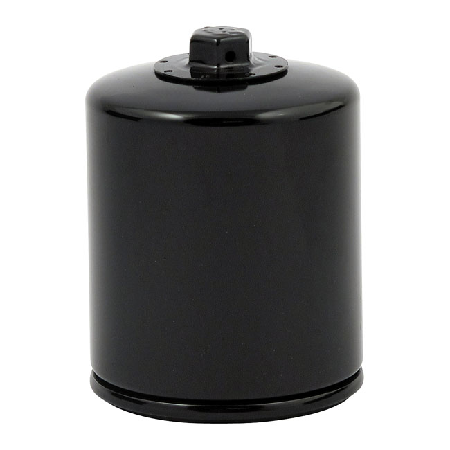 K&N, SPIN-ON OIL FILTER WITH TOP NUT. BLACK