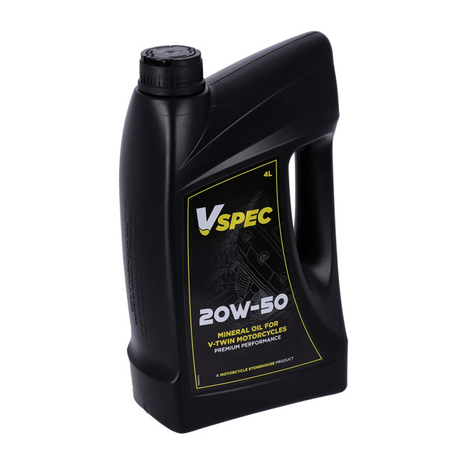 VSPEC, 20W50 (MINERAL) MOTOR OIL. 4 LITER BOTTLE
