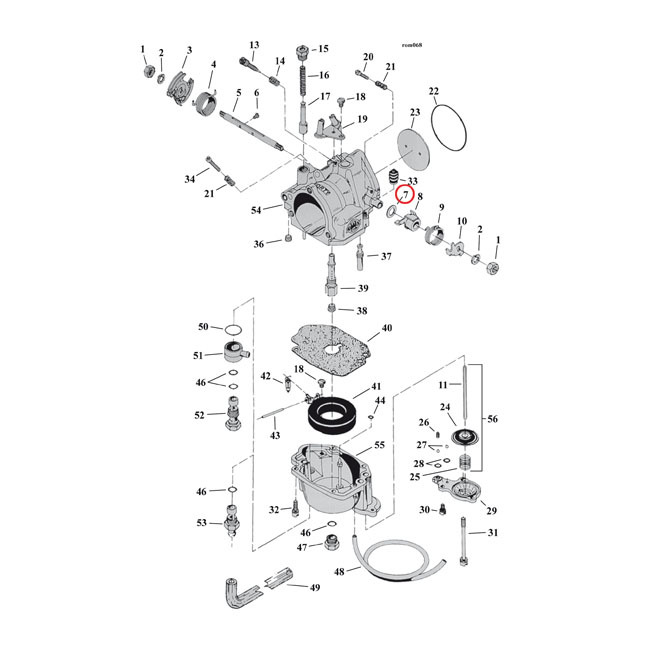 S&S NYLON WASHER, THROTTLE SHAFT
