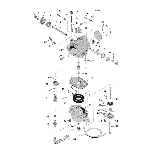 S&S VENT PLUG, FLOAT BOWL