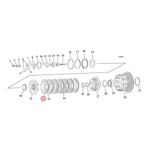 Alto clutch plate set Aramid