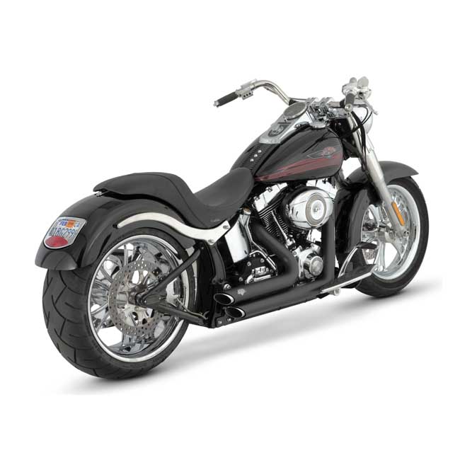 Vance & Hines, 2-1/2" Shortshots staggered exh. Black