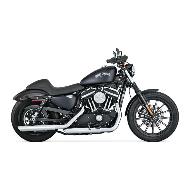 Vance & Hines, Twin Slash 3" slip-on mufflers. Chrome