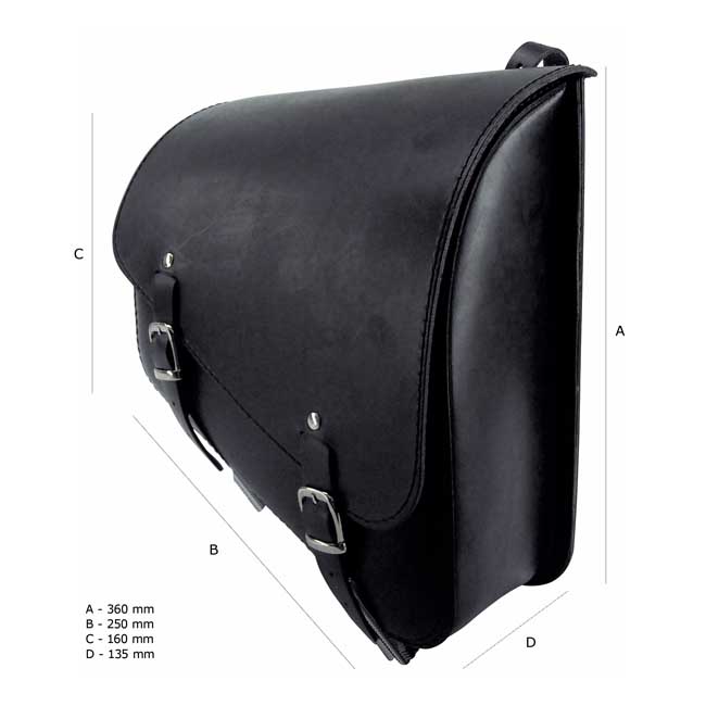 LONGRIDE, LEATHER FRAME BAG BLACK