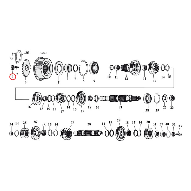 COLONY NUT, TRANSM. PULLEY