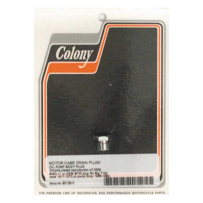 COLONY CASE DRAIN / OIL PUMP PLUG