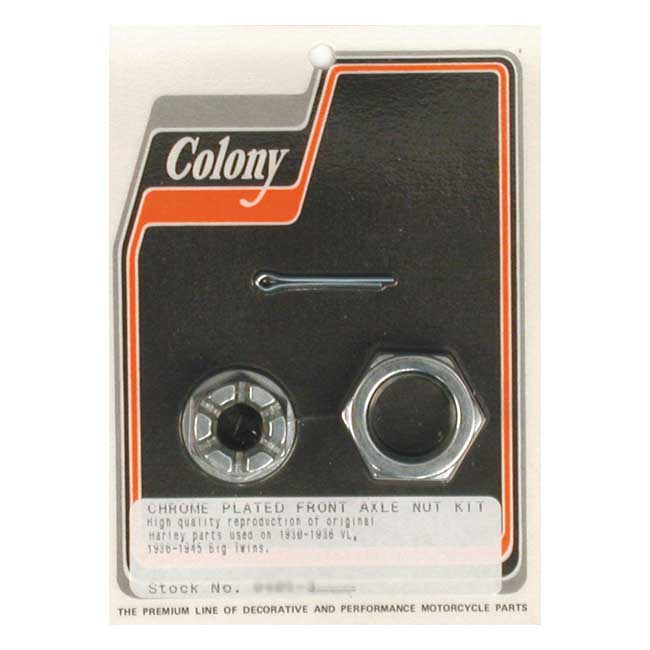 COLONY AXLE NUT KIT. FRONT