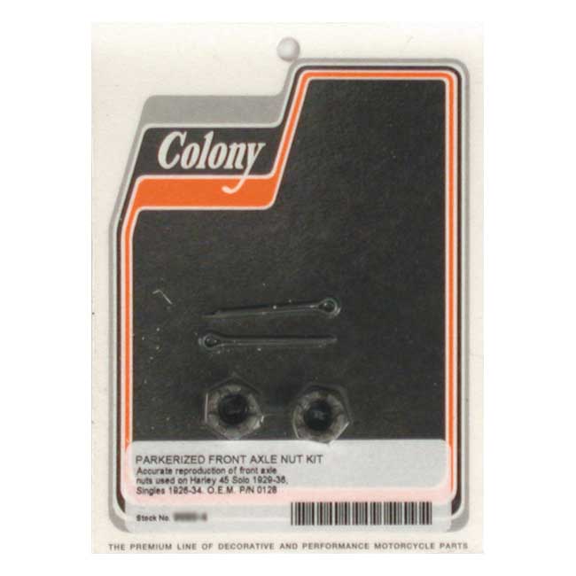 COLONY AXLE NUT KIT. FRONT