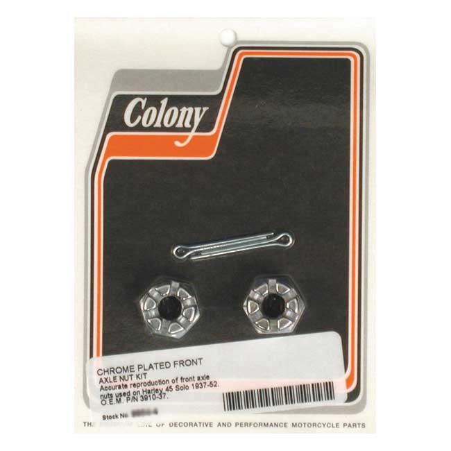 COLONY AXLE NUT KIT. FRONT