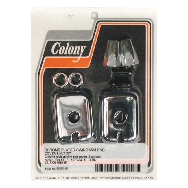 COLONY SWINGARM END CAP & NUT KIT
