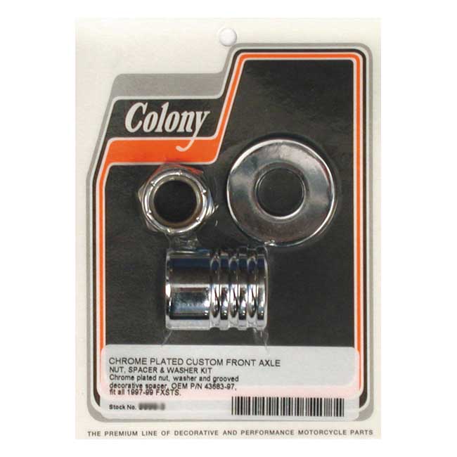 COLONY AXLE SPACER KIT FRONT, GROOVED