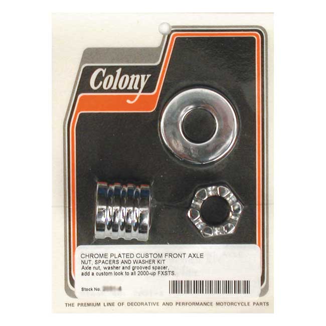 COLONY AXLE SPACER KIT FRONT, GROOVED