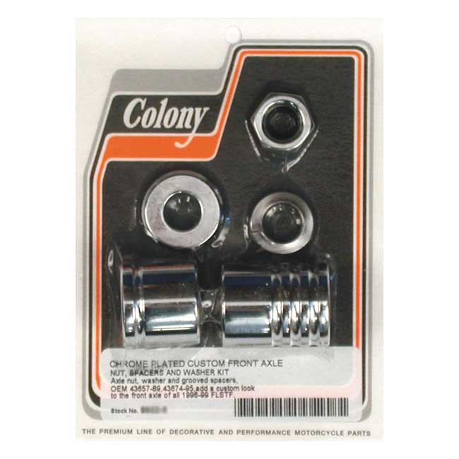 COLONY AXLE SPACER KIT FRONT, GROOVED