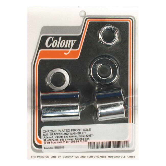 COLONY AXLE SPACER KIT FRONT, SMOOTH