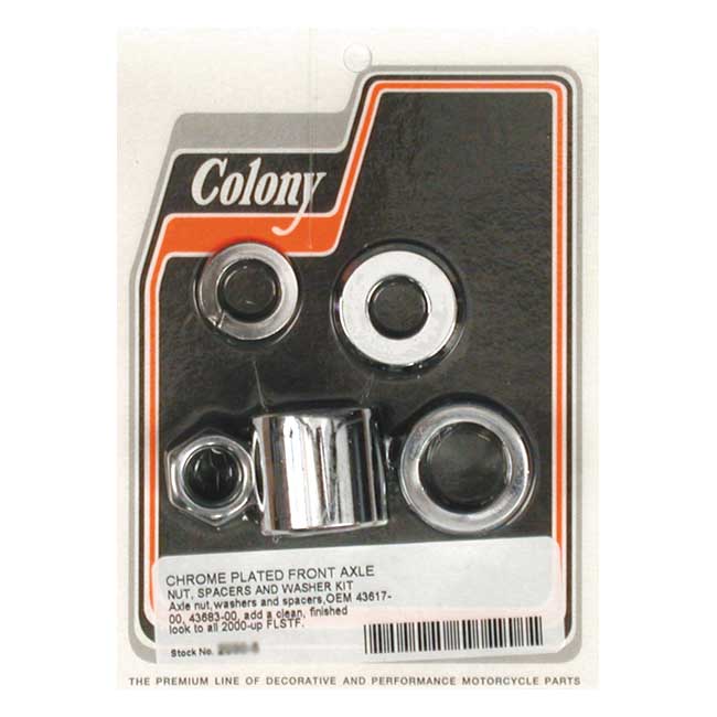 COLONY AXLE SPACER KIT FRONT, SMOOTH