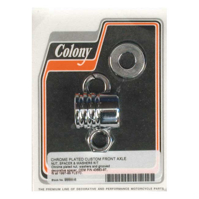 COLONY AXLE SPACER KIT FRONT, GROOVED