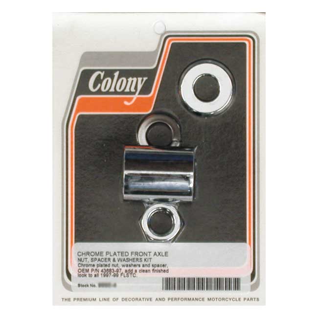 COLONY AXLE SPACER KIT FRONT, SMOOTH