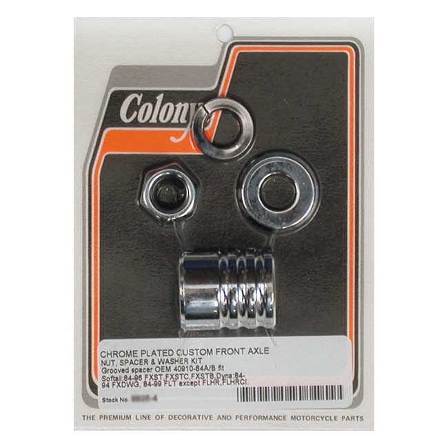COLONY AXLE SPACER KIT FRONT, GROOVED
