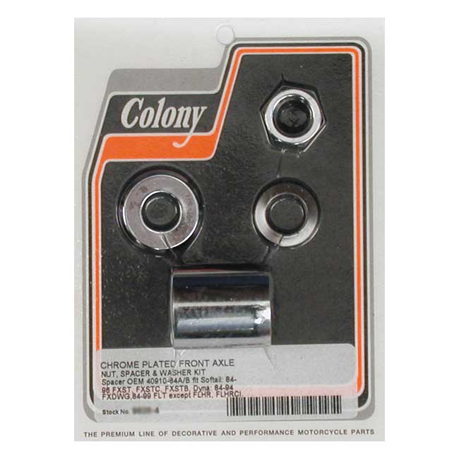 COLONY AXLE SPACER KIT FRONT, SMOOTH