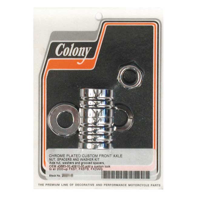 COLONY AXLE SPACER KIT FRONT, GROOVED