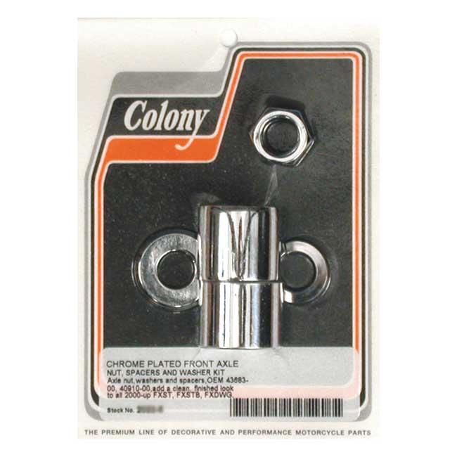 COLONY AXLE SPACER KIT FRONT, SMOOTH