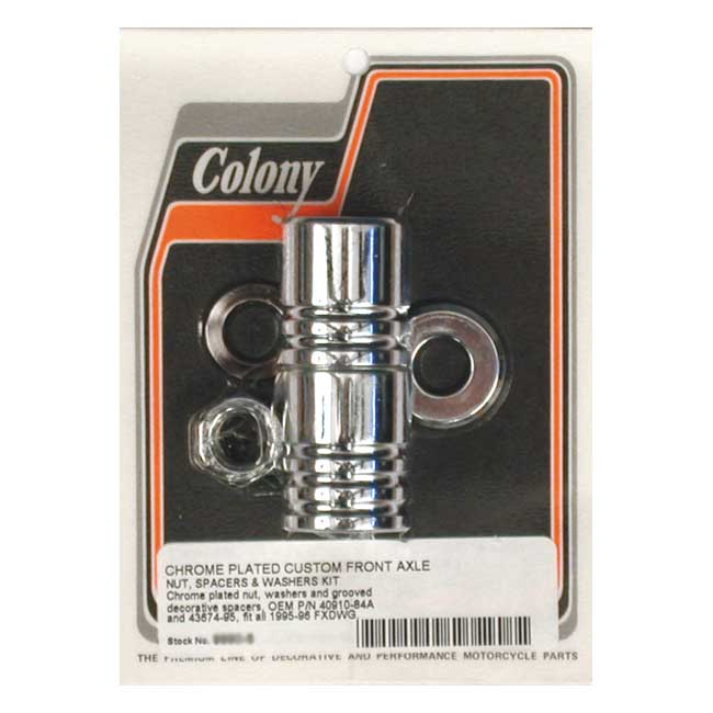 COLONY AXLE SPACER KIT FRONT, GROOVED