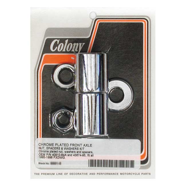 COLONY AXLE SPACER KIT FRONT, SMOOTH