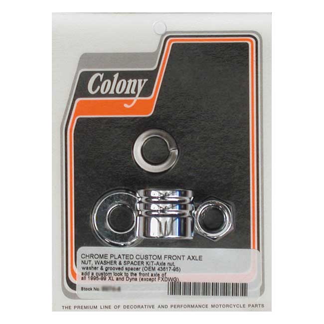 COLONY AXLE SPACER KIT FRONT, GROOVED