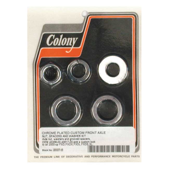 COLONY AXLE SPACER KIT FRONT, GROOVED