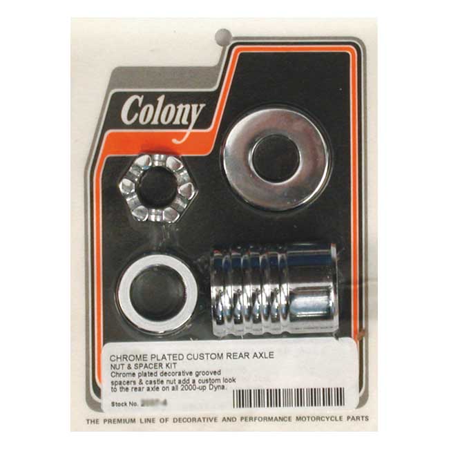 COLONY AXLE SPACER KIT REAR, GROOVED
