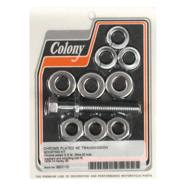 Colony, transmission mount kit. Chrome