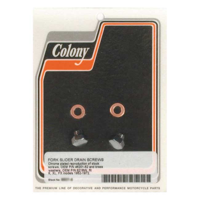 COLONY DRAIN SCREWS, FORK SLIDER
