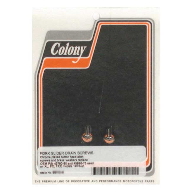 COLONY DRAIN SCREWS, FORK SLIDER