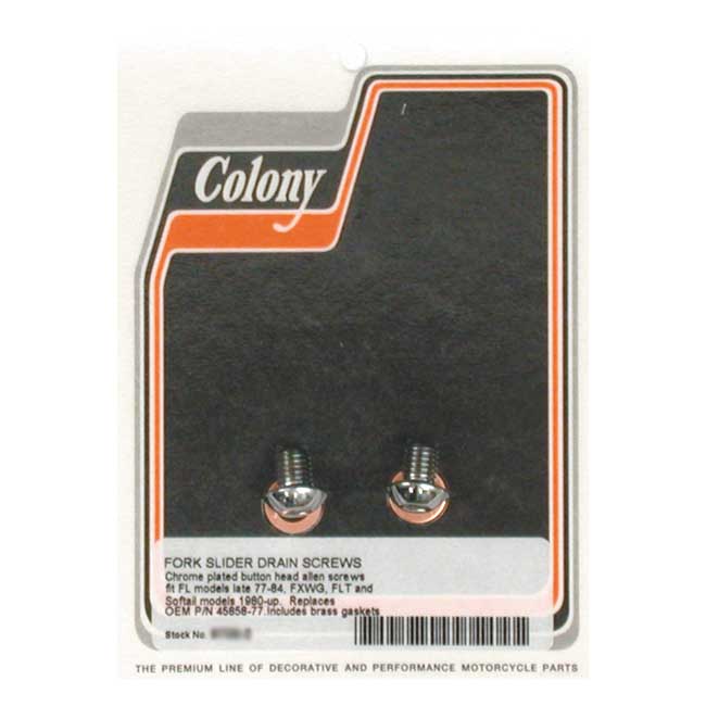 COLONY DRAIN SCREWS, FORK SLIDER