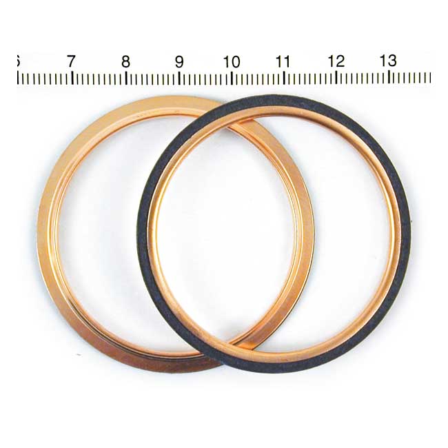 James, round copper exhaust gaskets (10)