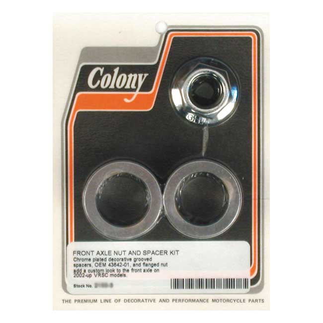 COLONY V-ROD AXLE NUT & SPACER KIT