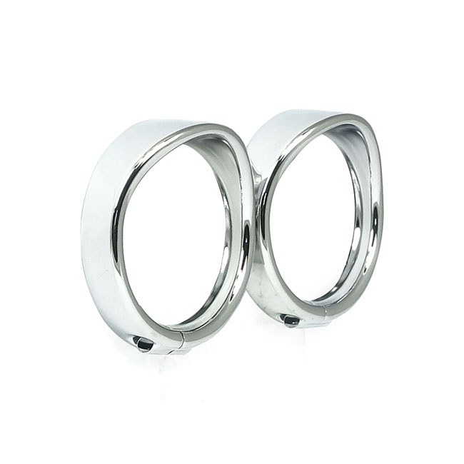 TURNSIGNAL TRIM RINGS, VISOR STYLE