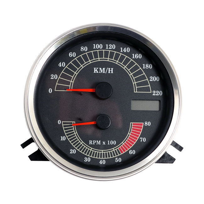 FL speedo/tachometer, '00-03 face', black. Electronic drive