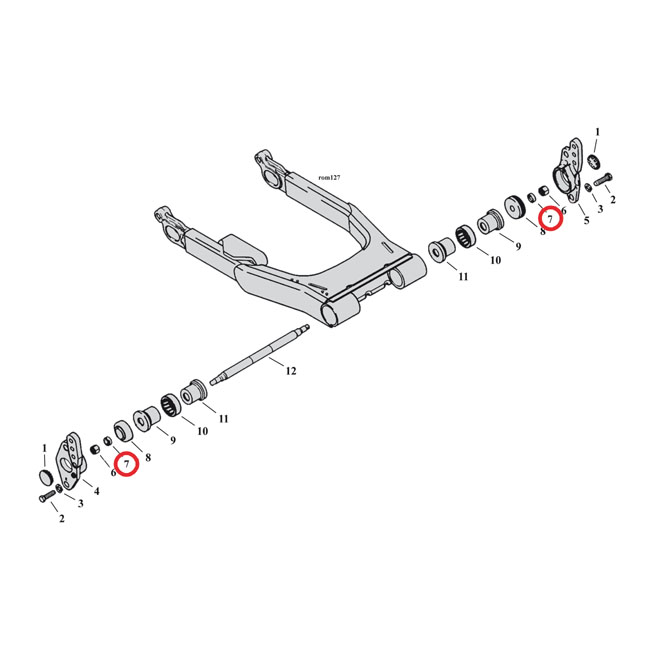 WASHER, SWINGARM (7)