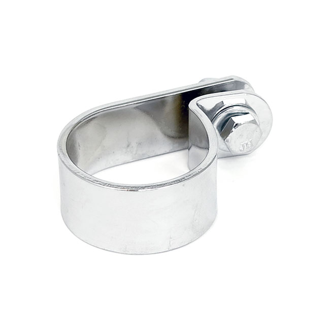 Paughco, muffler P-clamp 1-3/4". Chrome