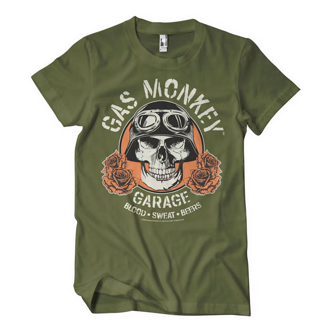 GMG Garage Skull t-shirt olive