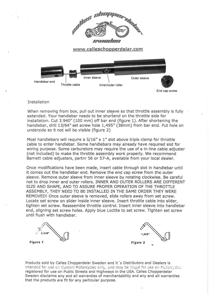 Gashandtag för invändig wire