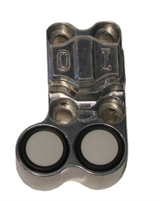 ISR knappsats 1 brytare, 2 tryckknappar vänster polerad