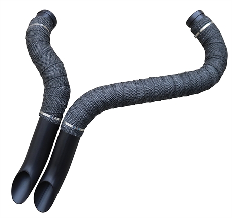 Short Shots, 2" Black Exhaust Pipes with Black Wrap